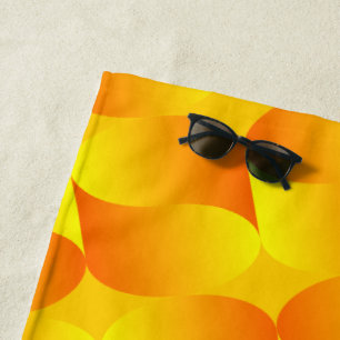 Serviette De Plage Illusion optique de motif d'échelle en or 3D de lu