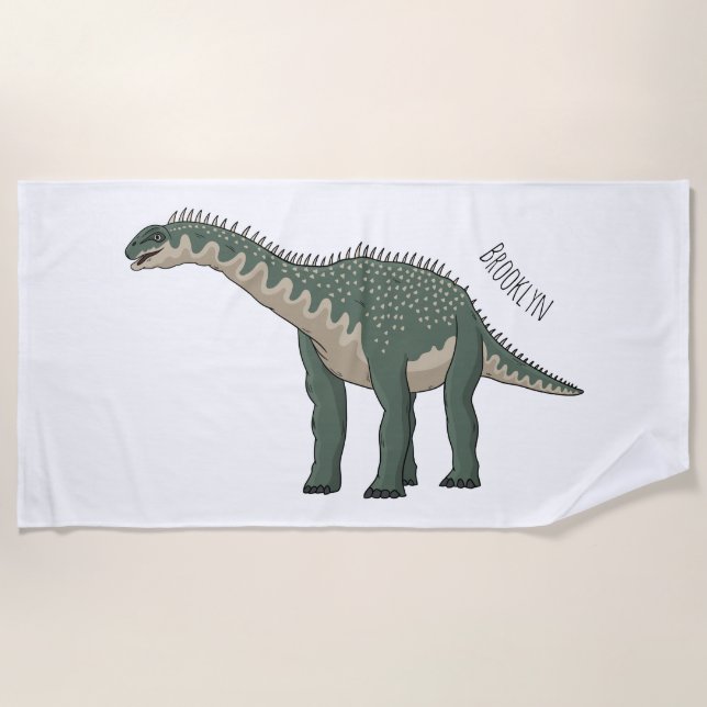 Serviette De Plage Illustration de Barapasaurus (Devant)