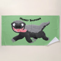 Illustration de blaireau au miel affamé