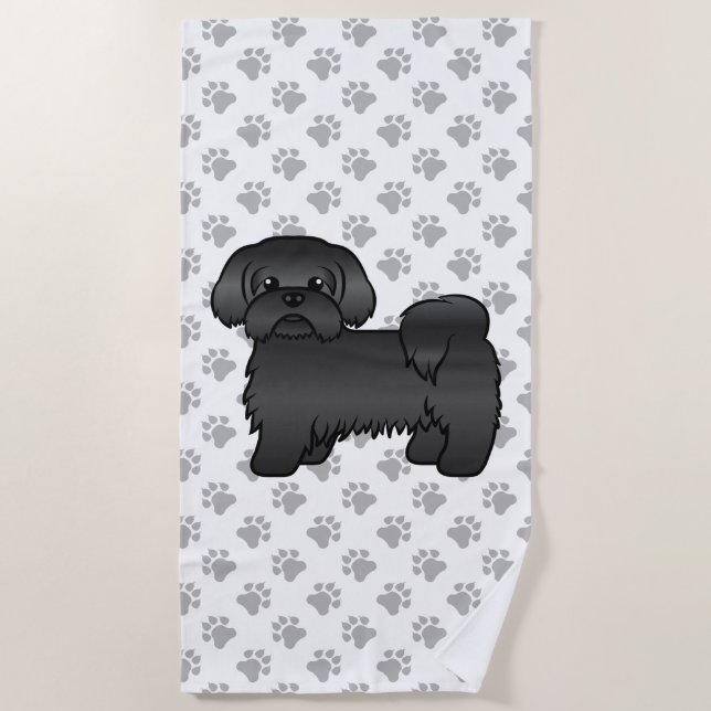 Serviette De Plage Illustration de Chien de Cartoon Chien de Chien de (Devant)
