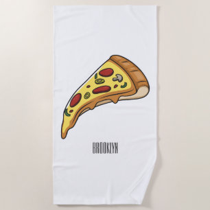 Serviette De Plage Illustration de la pizza