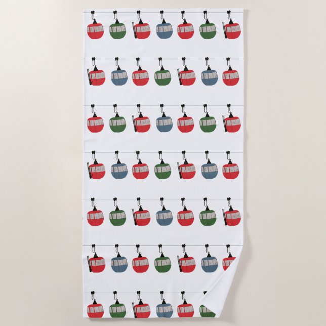 Serviette De Plage Illustration de la remontée mécanique (Devant)