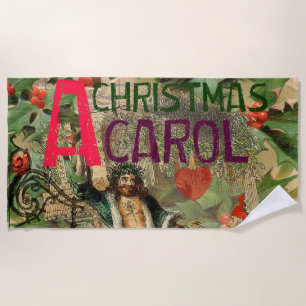 Serviette De Plage Illustration de l'esprit de Noël présent Scrooge