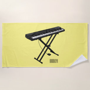 Serviette De Plage Illustration de piano clavier