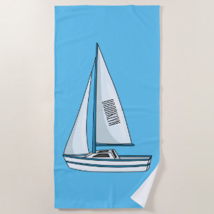 Serviette De Plage Illustration de voilier