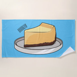 Serviette De Plage Illustration du dessin animé Cheesecake