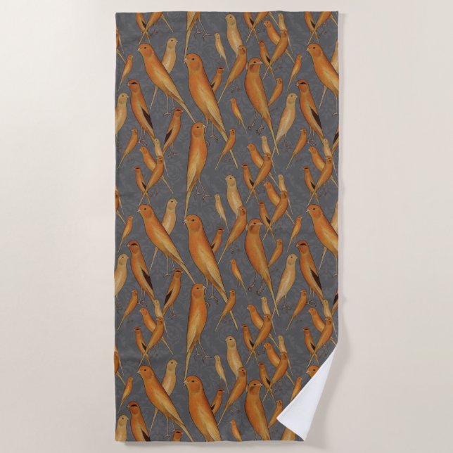Serviette De Plage Illustration du patrimoine canarien du Yorkshire b (Devant)