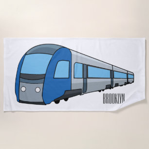 Serviette De Plage Illustration d'un train électrique