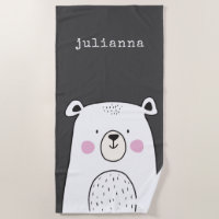 Image d'ours blanc mignon Nom personnalisé