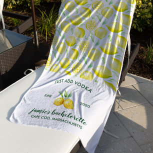 Serviette De Plage Impression citron   Citrus Bachelorette Week-end