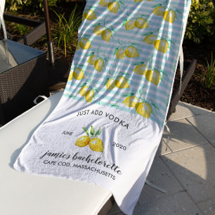 Serviette De Plage Impression citron Citrus Bachelorette Week-end
