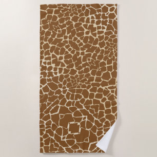 Serviette De Plage Impression de motif de fourrure de girafe