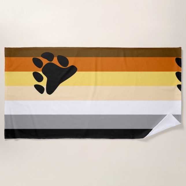 Serviette De Plage Indicateur de la fierté de l'ours (Devant)