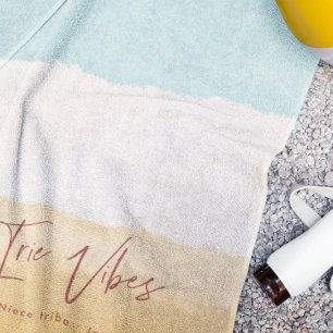 Serviette De Plage Irie Vibes Ombre Plage Soleil & Sable Monogramme