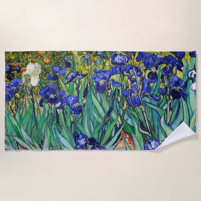 Serviette De Plage Irises par Vincent van Gogh (Devant)