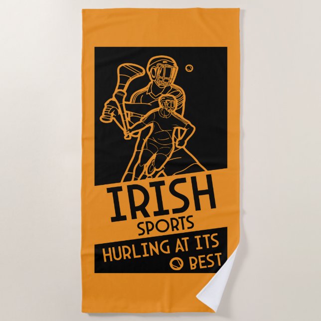 Serviette De Plage Irish Hurling Sport (Devant)