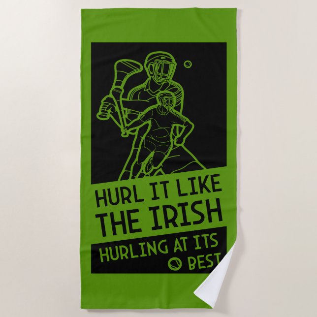 Serviette De Plage Irish Hurling Sport (Devant)