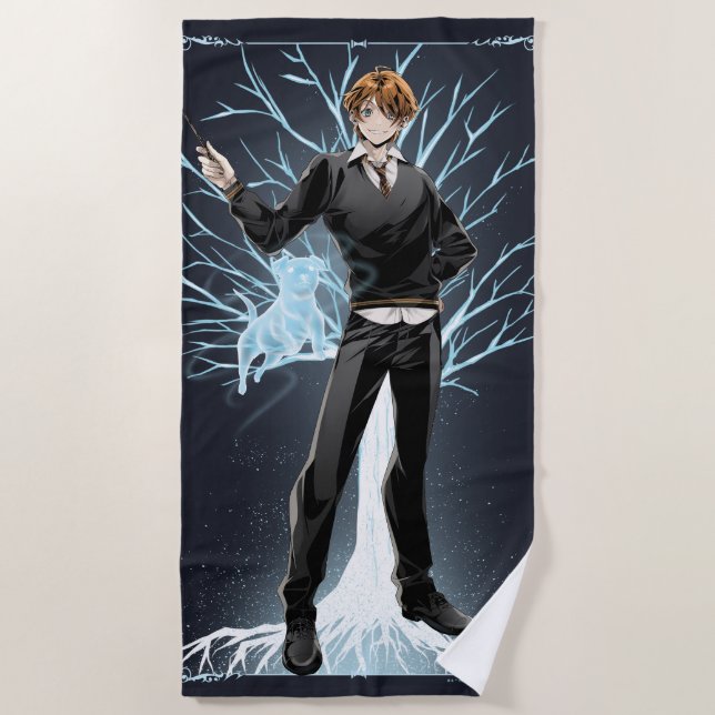 Serviette De Plage Jack Russell Terrier Patronus d'Anime Ron Weasley (Devant)