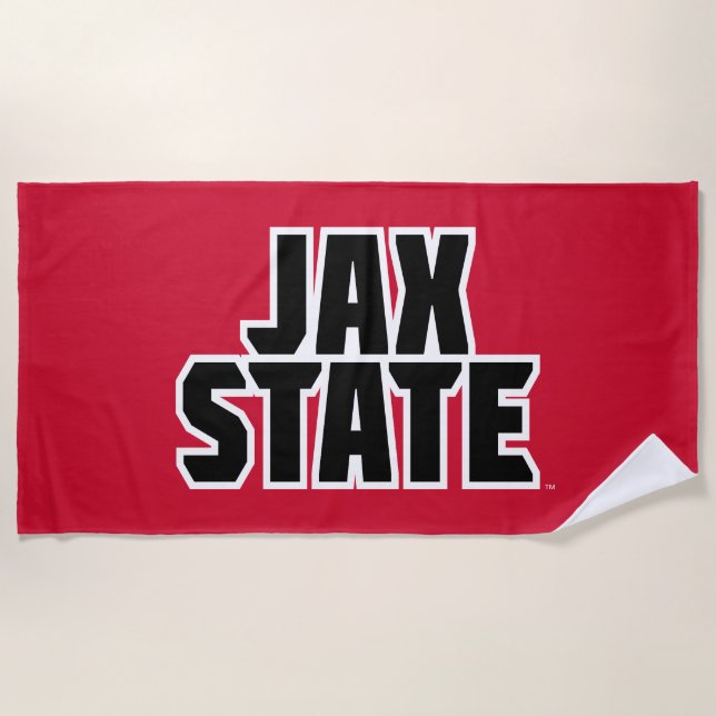Serviette De Plage Jacksonville State University JAX STATE Bold Text (Devant)