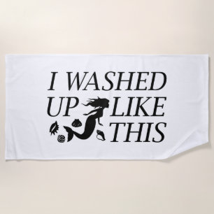 Serviette De Plage J'Ai Lavé Comme Ça
