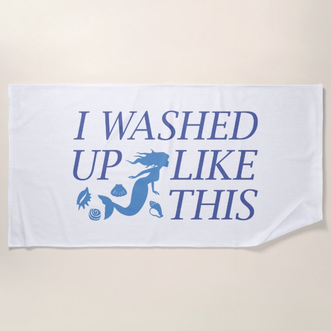 Serviette De Plage J'Ai Lavé Comme Ça (Devant)