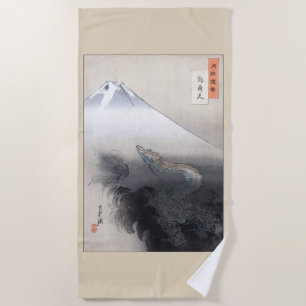 Serviette de plage japonaise de dragon