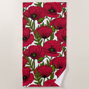 Serviette De Plage Jardin Red Poppy 2