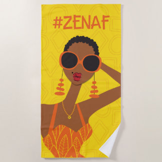 Serviette De Plage Jaune et orange #zenaf