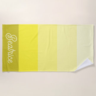 Serviette De Plage Jaune ombré personnalisé