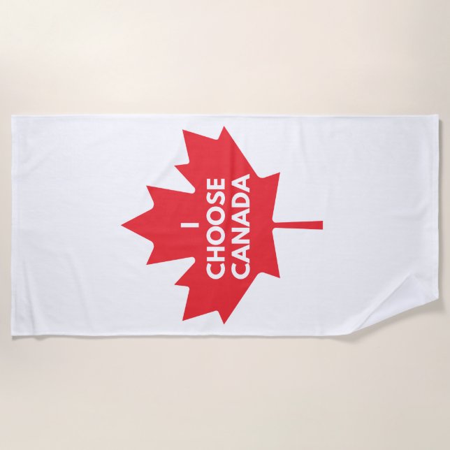 Serviette De Plage Je Choisis Canada Beach Towel (Devant)