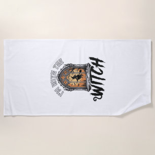 Serviette De Plage Je Suis Avec La Sorcière Vintage Halloween