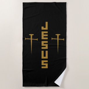 Serviette De Plage JESUS Nail Cross La foi chrétienne pour les croyan