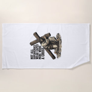 Serviette De Plage Jésus portant la Croix Vintage Chrétien