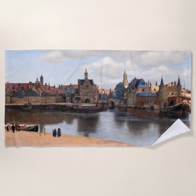 Serviette De Plage Johannes Vermeer - Vue de Delft (Devant)