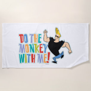 Serviette De Plage Johnny Bravo - Do The Monkey With Me!