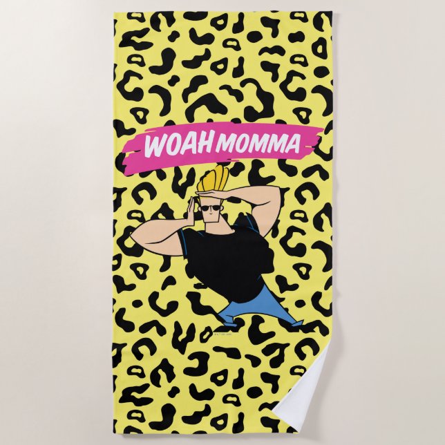 Serviette De Plage Johnny Bravo - Woah Momma (Devant)