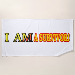 Serviette De Plage Joli dessin "SURVIVOR". Acheter