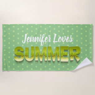 Serviette De Plage Joli humour d'été aux kiwi fruits