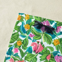 Joli motif de fleurs d'été colorées vert rose 