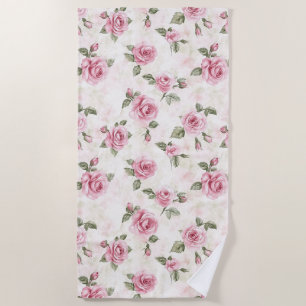 Serviette De Plage Joli Rose rose floral