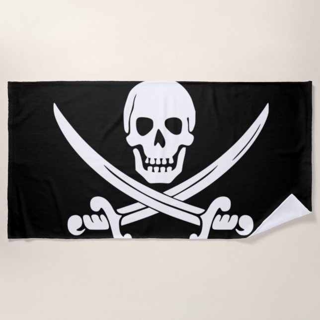 Serviette De Plage Jolly roger (Devant)