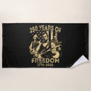 Serviette De Plage Jouer de la guitare 4 juillet 250e anniversaire
