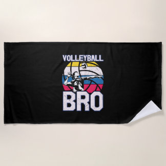Serviette De Plage Joueur de volley | Frère de volley