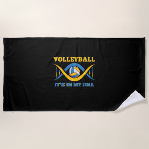 Serviette De Plage Joueur de Volleyball   Le Volleyball Est Dans Mon 