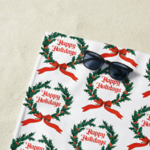 Joyeuses vacances Vintage Holly Noël Wreath