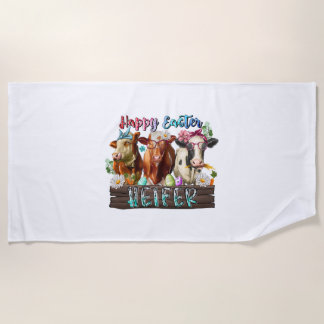 Serviette De Plage Joyeux Heifer de Pâques