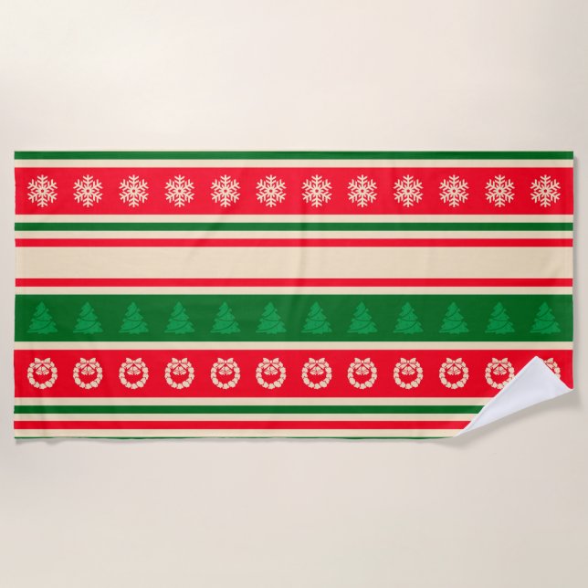 Serviette De Plage Joyeux Noël (Devant)