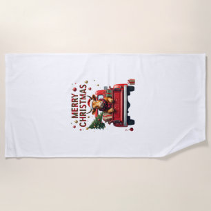 Serviette De Plage Joyeux Noël Vache des Highlands Écossaise Ferme Xm