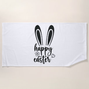 Serviette De Plage Joyeux Pâques Jour Funny Oeufs Rabbit Drôle T-shir