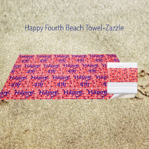 Serviette De Plage Joyeux quatrième